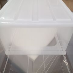 ★リユースのサカイ水戸店★衣装ケース白H23×D74×W38.5クリーニング済みMT6409の画像
