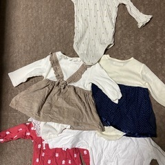 秋冬向け 女の子向け　ベビー服５点 サイズ80の画像