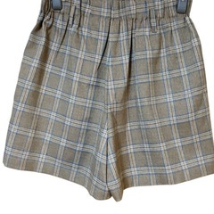 【新品】Ray Cassin チェック柄ショートパンツ ウエストゴム  フリーの画像