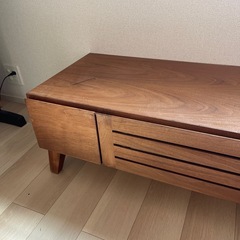 テレビボード 木製 引き出し付き ブラウン  の画像