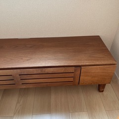 テレビボード 木製 引き出し付き ブラウン  の画像