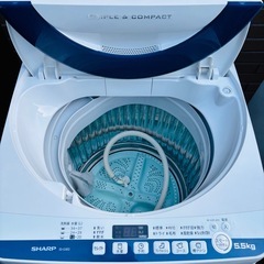 直接引き取り大歓迎⭐︎大阪府下又は近郊は配送設置込み🉑SHARP 冷蔵庫&洗濯機セット 137L冷蔵庫 5.5kg洗濯機 2014年製/J114-23 の画像