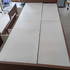 札幌市近郊の方限定！送料無料！ニトリ 収納付きシングルベッド コンセント、マットレス付きの画像