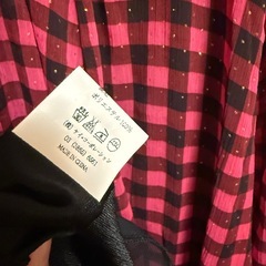 ⦅平成ギャル⦆ ピンク×黒チェック リボンワンピースの画像