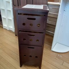 ★リユースのサカイつくば店★TK7451  収納ラック ブラウン H80×D40×W30 クリーニング済みの画像