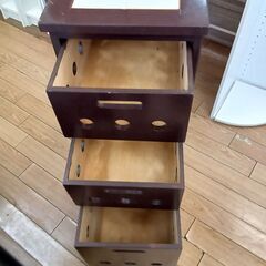 ★リユースのサカイつくば店★TK7451  収納ラック ブラウン H80×D40×W30 クリーニング済みの画像