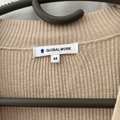 GLOBAL WORK ベージュ カーディガン Mの画像
