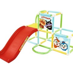 【大分市限定　お持ちします！！】アンパンマン うちの子天才 カンタン折りたたみジャングルパーク　すべりだい　滑り台　すべり台の画像