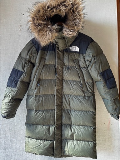 ノースフェイス　メンズXS カーキ　800フィル　ウィンドストッパー