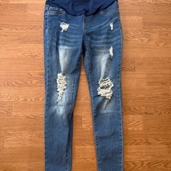 SHEIN マタニティー ダメージデニム ジーンズ sの画像