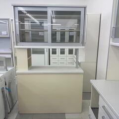 ★リユースのサカイ千葉中央店★ パモウナ レンジボード 白/グレー H197×D48×W120 クリーニング済み TC5505の画像