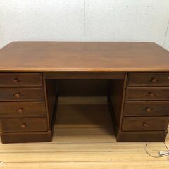 カリモク SC-5051 両袖机 デスク 高級 書斎机 重厚 天...