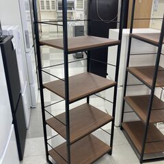 ★リユースのサカイ千葉中央店★  収納ラック 茶/黒 H161×D39×W58 クリーニング済み TC5508の画像