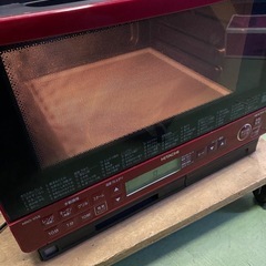 ○東141 動作品 2020年製 HITACHI MRO-VS8  オーブンレンジ 赤色の画像