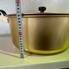 【お引取 限定】アルミ製両手鍋　38センチ　軽量　蓋付き大鍋　＊033-Gの画像