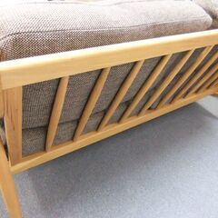 木製フレーム 2人掛けソファの画像