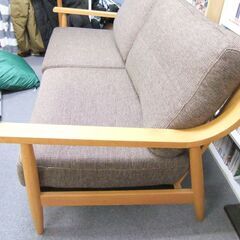 木製フレーム 2人掛けソファの画像