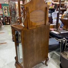 アンティーク調｜ハイバックミラー｜キャビネットの画像