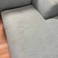 ニトリ　カウチソファー　布張りタイプの画像