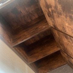 ニトリ カラーボックス Nカラボ 3段扉付き ミドルブラウン 2個で1500円の画像