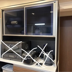 【綾野製作所】TK-120FS 食器棚 幅120cm 高さ202cm 美品 中古の画像