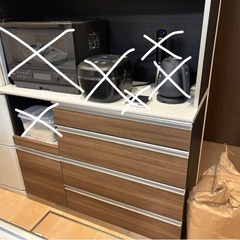 【綾野製作所】TK-120FS 食器棚 幅120cm 高さ202cm 美品 中古の画像