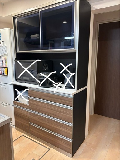 【綾野製作所】TK-120FS 食器棚 幅120cm 高さ202cm 美品 中古