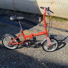 キャプテンスタッグ(CAPTAIN STAG) フローリー 16インチ 折りたたみ自転車 [前後泥除け] 標準装備 FDB161 オレンジ YG-1532の画像