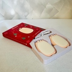 【可愛い動物キャラ!!】充電式カイロ マグネット 分離式  3段階温度調節 防寒グッズ 可愛い ピンクの画像