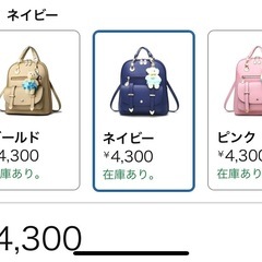 🌟ベアー付き ブルーリュック 沢山入ります🌟目立つ汚れなし 定価4,300円の画像