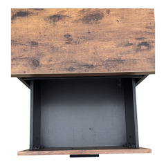 ★ニトリ★ワゴン　サイドテーブル　幅48×奥行40×高さ46cm　キャスター付き　ステイン　ブラウンの画像