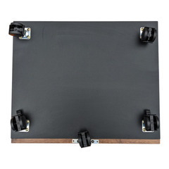 ★ニトリ★ワゴン　サイドテーブル　幅48×奥行40×高さ46cm　キャスター付き　ステイン　ブラウンの画像