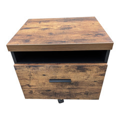 ★ニトリ★ワゴン　サイドテーブル　幅48×奥行40×高さ46cm　キャスター付き　ステイン　ブラウンの画像