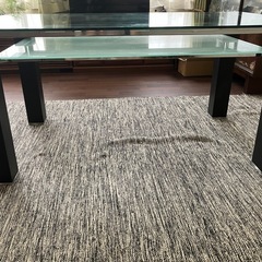 150×90cm　2段ガラステーブルの画像