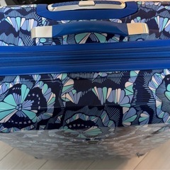 大きめスーツケース 花柄 4輪キャリーの画像