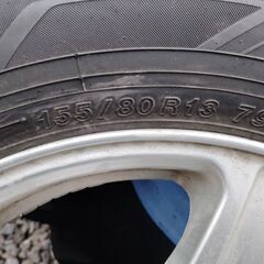 ヨコハマiG60 155/80R13 9部山 ホイールセット スタッドレスの画像
