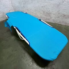 【ジモティ限定特価】 未使用 ミスティアイランド ビーチチェア ブルー サイドポケット付き ② A0925Gの画像