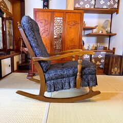飛騨産業/ ロッキングチェア/ 穂高キツツキマーク/ 穂高シリーズ/ ロッキングチェア/ レトロ家具/ HIDA/ ホダカ/ 揺り椅子 C1EY1401の画像