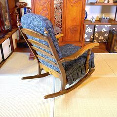 飛騨産業/ ロッキングチェア/ 穂高キツツキマーク/ 穂高シリーズ/ ロッキングチェア/ レトロ家具/ HIDA/ ホダカ/ 揺り椅子 C1EY1401の画像