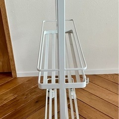 tower スリムキッチンワゴン 白　キャスター付　の画像