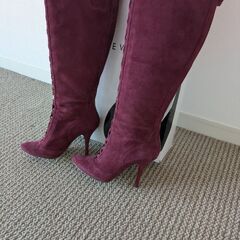 NINE WESTのロングブーツ（24cm）の画像