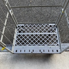 引取限定 鉄製 Ｌ字 カゴ台車 6台セット 折りたたみ可 ストッパー 二箇所 状態良好 業務用 ロールボックス 物流 台車 かご車 カゴ車 の画像