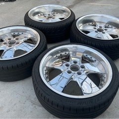 18インチ　pcd114.3 5穴　ドリケツ　深リム 4本の画像