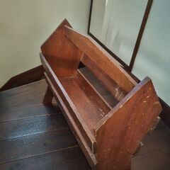 昭和レトロ 木製マガジンラック 11月引き取り希望の画像