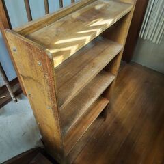 昭和レトロ 木製本棚 11月引き取り希望の画像
