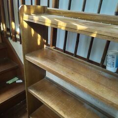 昭和レトロ 木製本棚 11月引き取り希望の画像