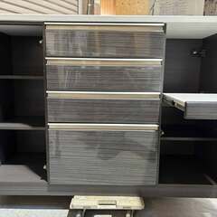 近藤産業 モダンキッチンカウンター、キッチンボード 幅140cm Used/キレイの画像