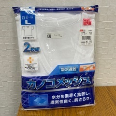 メンズ　半袖シャツ　インナー　2枚組×２個　L 未使用の画像