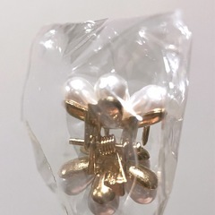 【受付終了】花 ヘアクリップ　白の画像