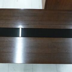 木製 センターテーブル 幅110cm ダークブラウン テーブル ローテーブル リビングテーブル 苫小牧西店の画像